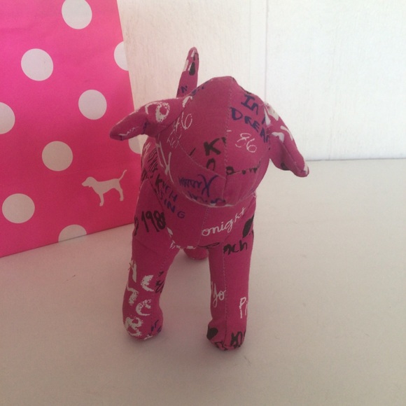 PINK VICTORIAS SECRET GRAFFITI PRINT MINI DOG - Picture 3 of 11